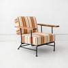 Upholstered Boxy Armchair - Sunset Stripe