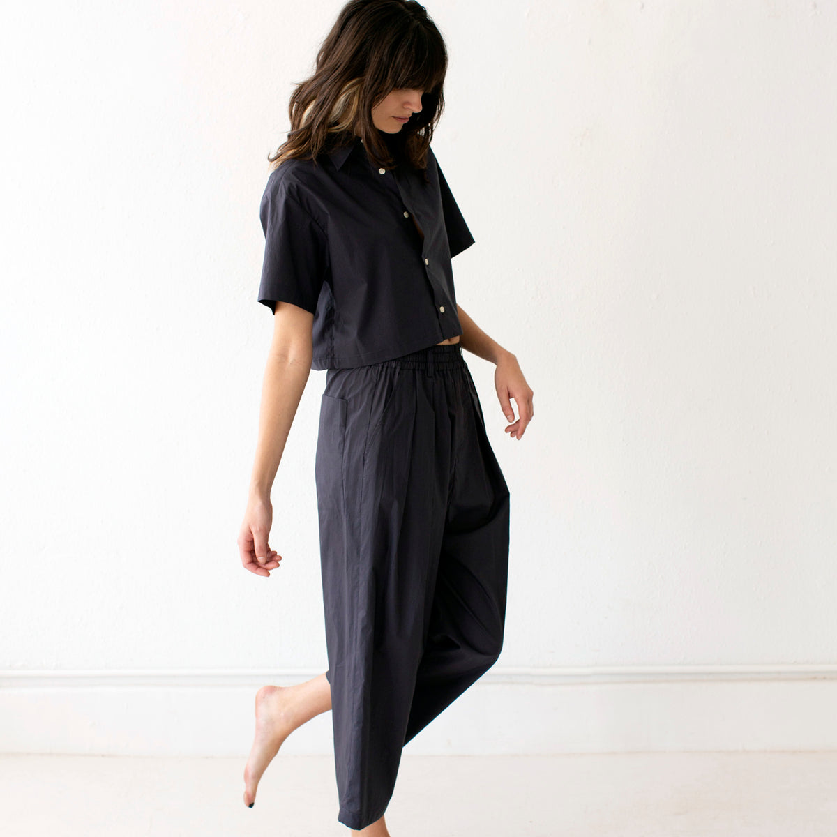 Nicholson & Nicholson - Hakama Poplin Pants - Navy – Garza Marfa