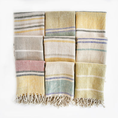 Linen Blanket Striped Hand Towel