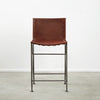 Saddle Leather Barstool Counter Height