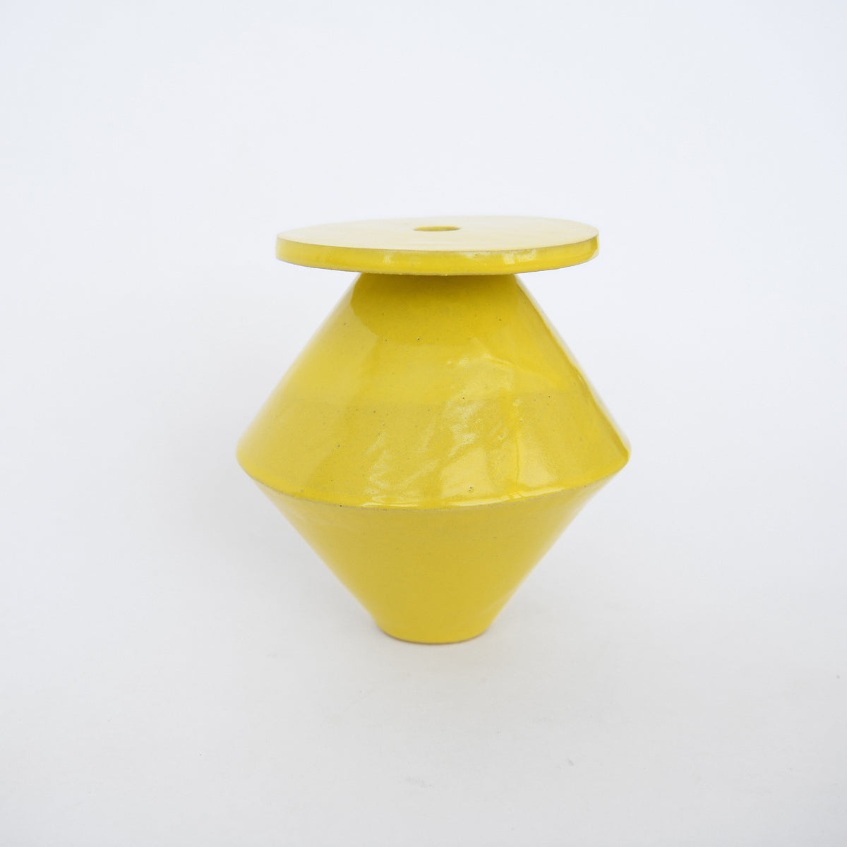 BZIPPY LG Diamond Vase - Gloss Yellow – Garza Marfa