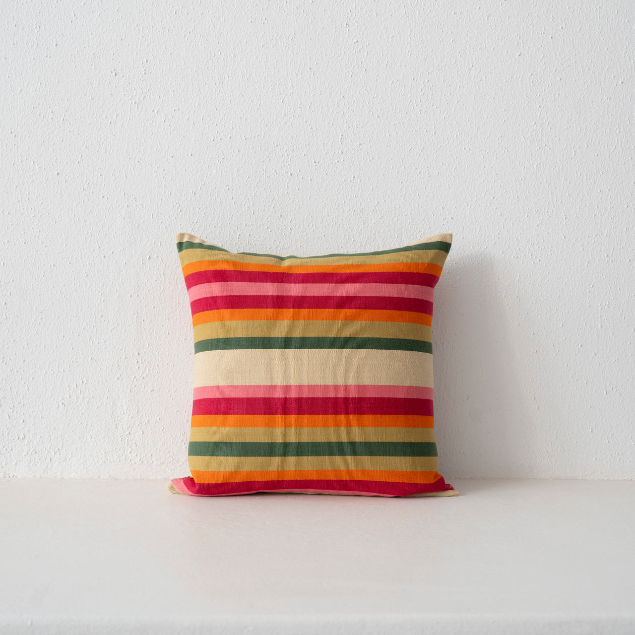 Garza Marfa Cotton 18" x 18" Pillow: Sage Rosa