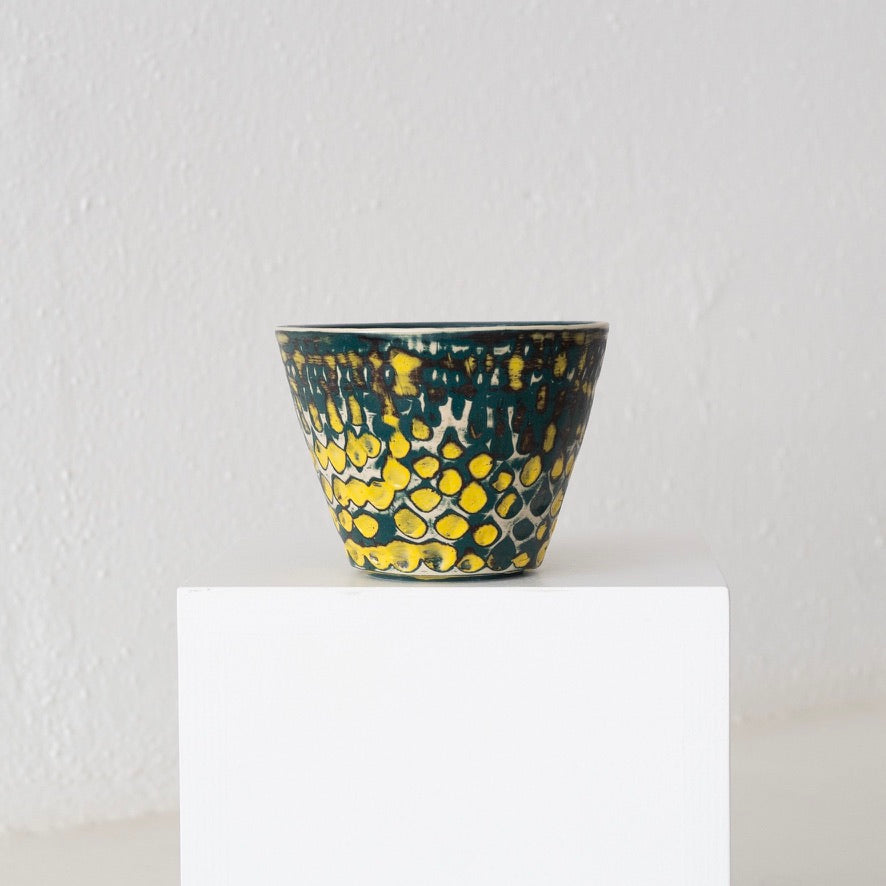 Jo Ann Williams Textured Small Vessel: Yellow + Green