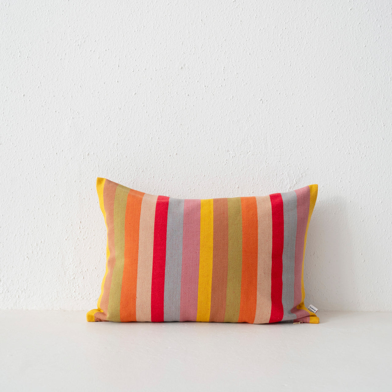Garza Marfa Cotton 14" x 20" Bolster: Mauve Stripe