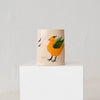 Jo Ann Williams Painted Bird Vase: Orange + Green