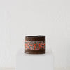 Jo Ann Williams Small Oval Textured Vessel: Chocolate + Orange