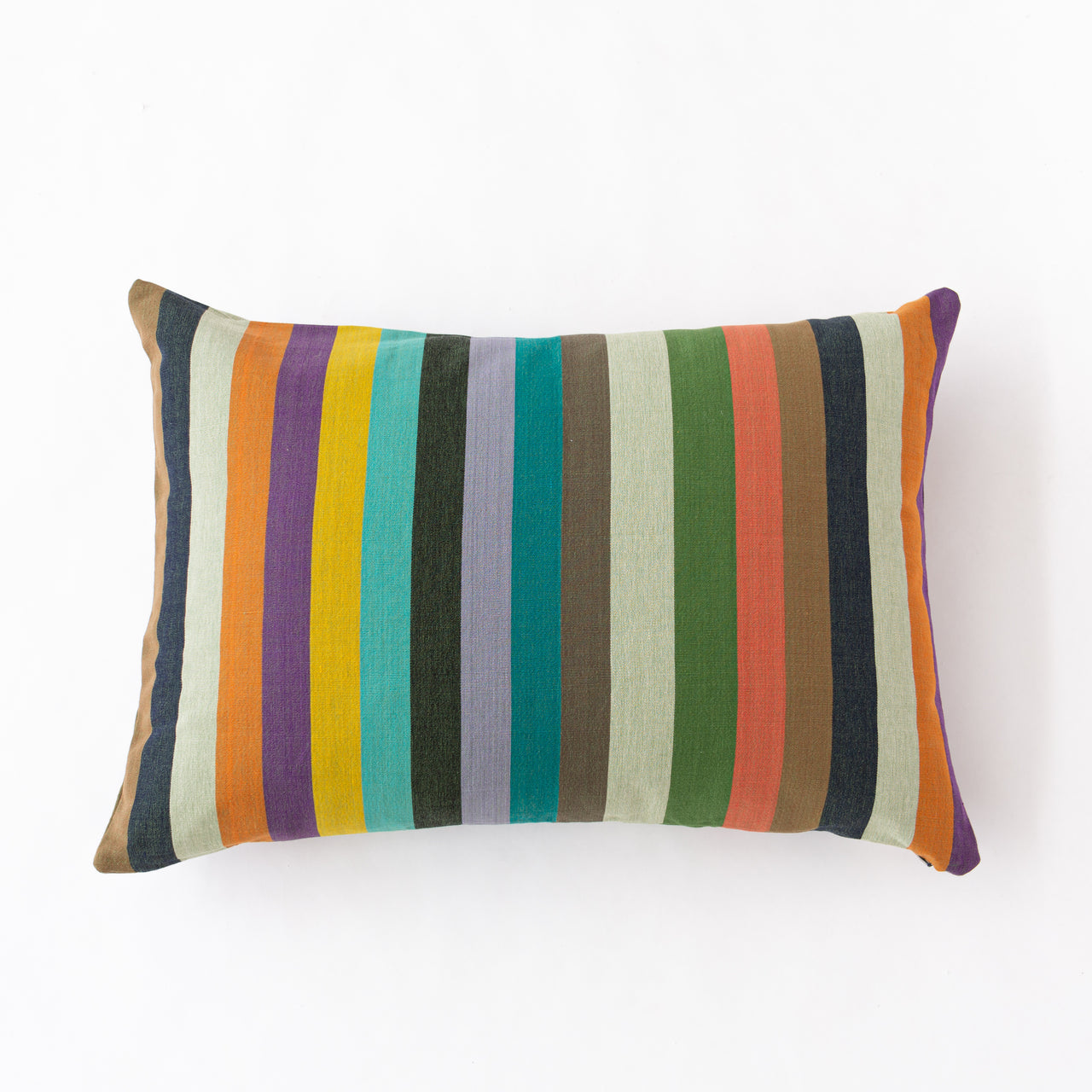 Garza Marfa Cotton 16" x 26" Bolster: Forest Stripe