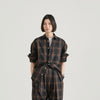 Nicholson & Nicholson Kay Top- Brown / Black Plaid