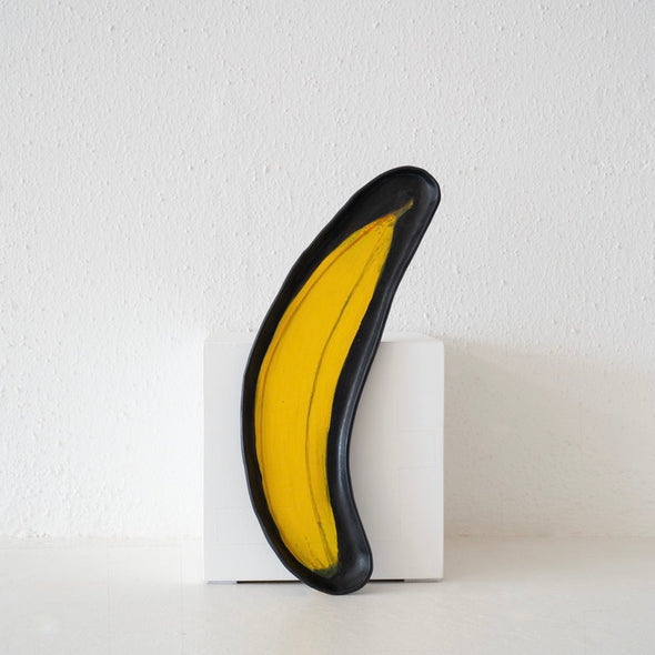 Jo Ann Williams Painted Ceramic Banana Tray