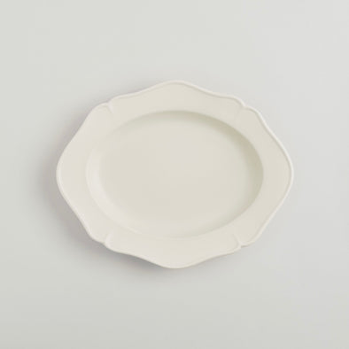 R+D LAB Festone Oval Serving Plate - Almond