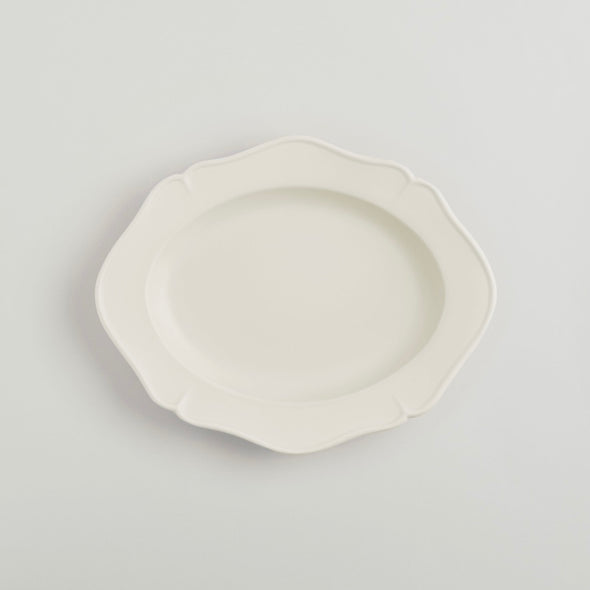R+D LAB Festone Oval Serving Plate - Almond