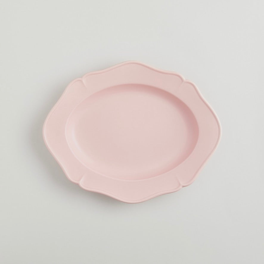 R+D LAB Festone Oval Serving Plate - Cameo Pink