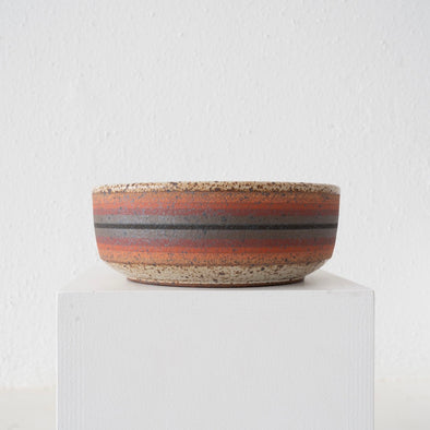 Kat and Roger Side Serving Bowl: Yellow, Orange, Grey