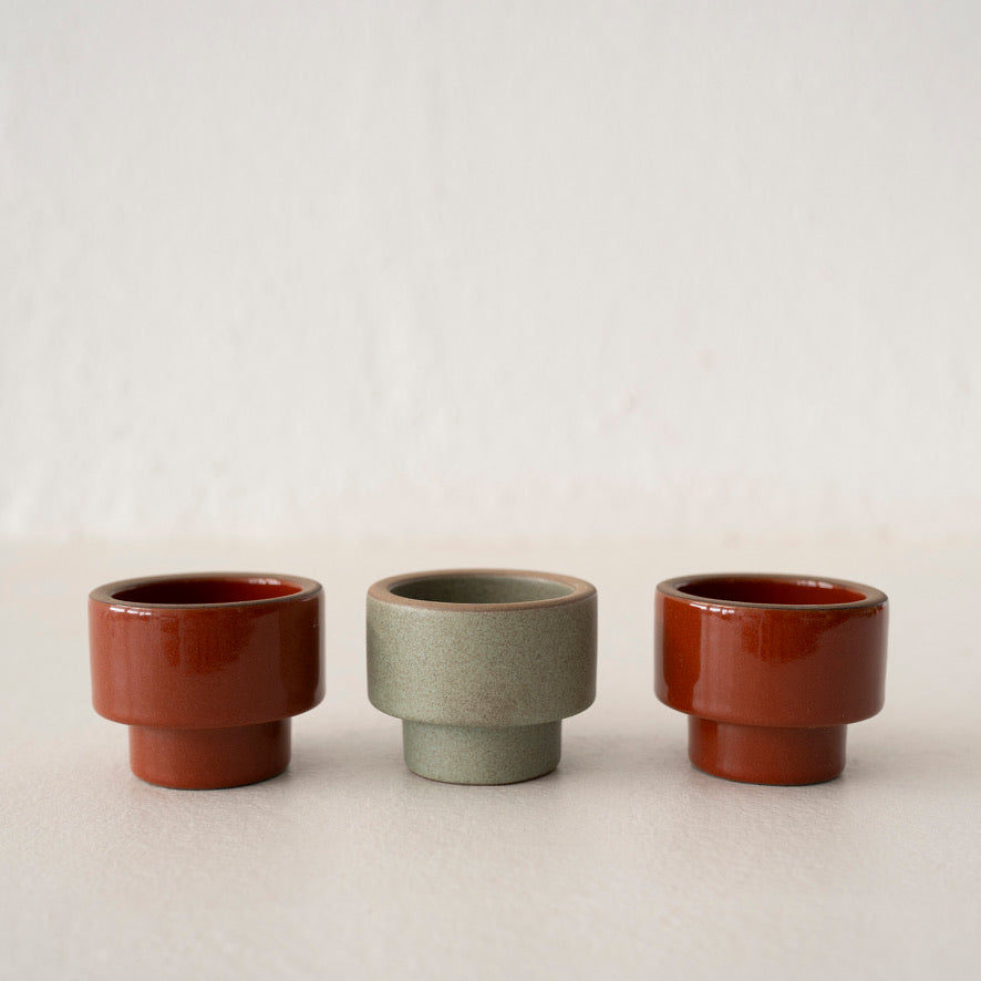 Heath Candleholder - Burnt Red