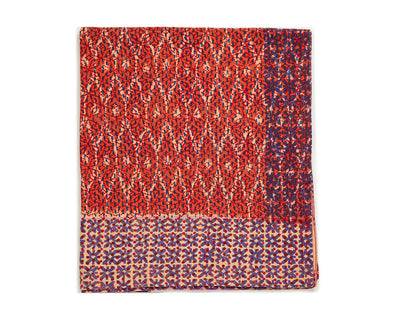 Gregory Parkinson Block Printed Ikat Table Cloth: Violet Brick Rain