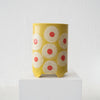 Jo Ann Williams Footed Polka Dot Vase - White and Orange