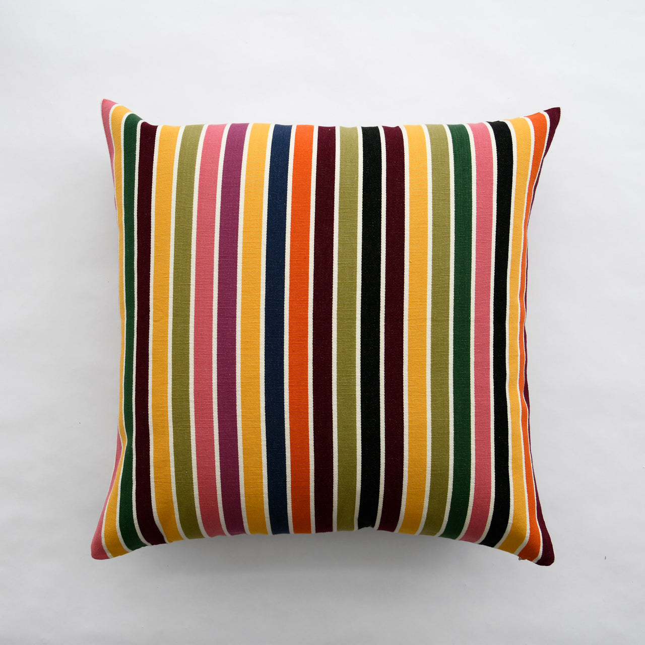 Garza Marfa Cotton Square Pillow 24"x 24": Spring Stripe