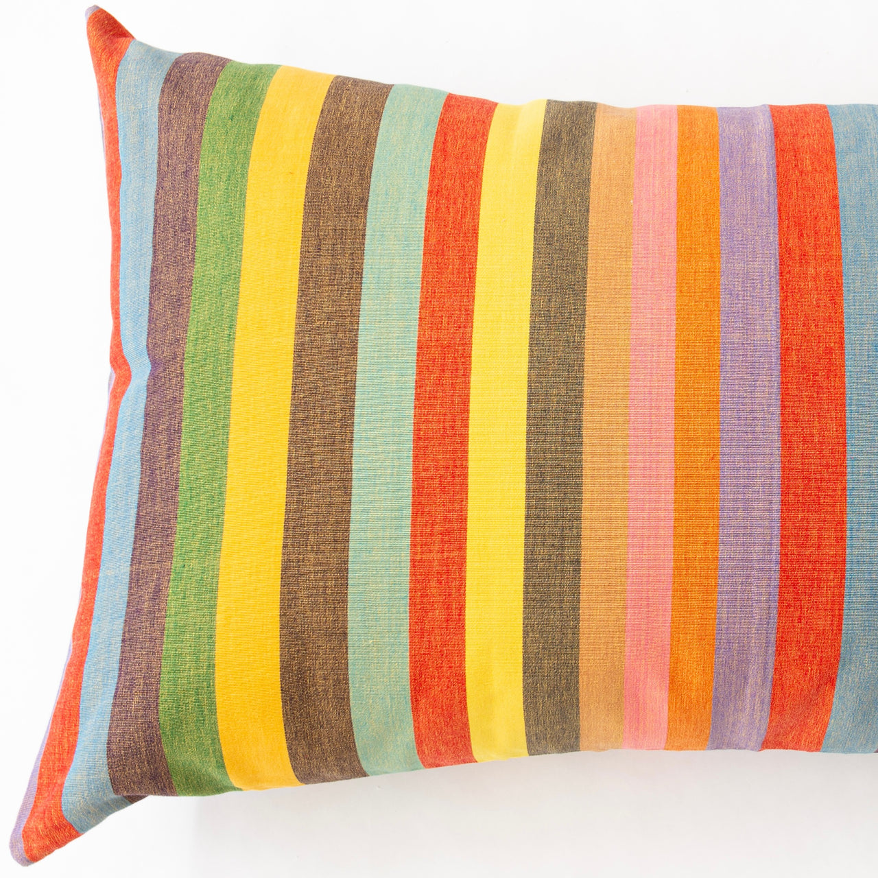 Garza Marfa Cotton 22" x 36" Pillow: Fiesta Stripe
