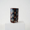 Jo Ann Williams Small Footed Polka Dot Vase - Blue and Beige