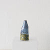 Jo Ann Williams Flat Textured Bottle / Vase: Blue, Green + Yellow