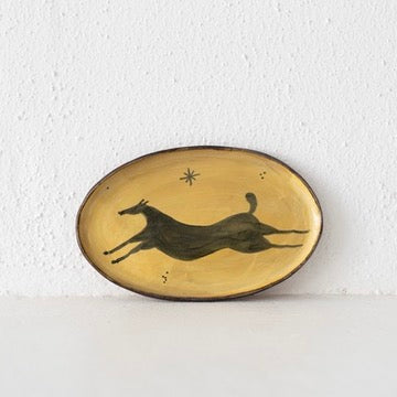 Jo Ann Williams Painted Horse with Stars Tray
