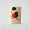 Jo Ann Williams Painted Bird Vase: Orange + Red + Blue