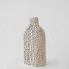 Cait Reas Textured Bottle Vase: White with Black