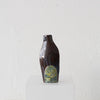 Jo Ann Williams Flat Textured Bottle / Vase: Chocolate, Yellow + Teal