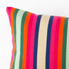 Turquoise Cotton Stripe Pillow 18" x  36"