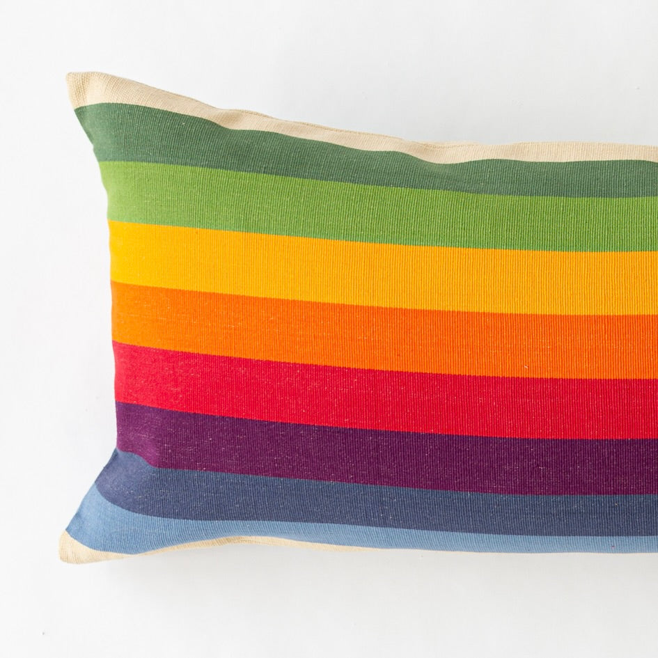 Garza Marfa Bolster Pillow - 14" x 34": Spectrum Stripe