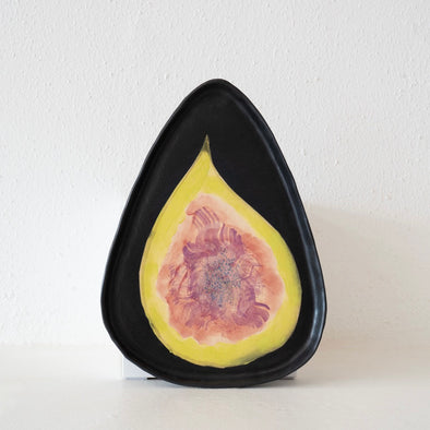 Jo Ann Williams Painted Ceramic Fig Tray