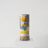Jo Ann Williams Tall Transfer Vase: Blue, Yellow + Orange