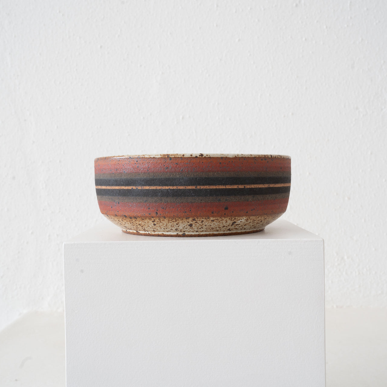 Kat and Roger Side Serving Bowl: Red, Grey, Black