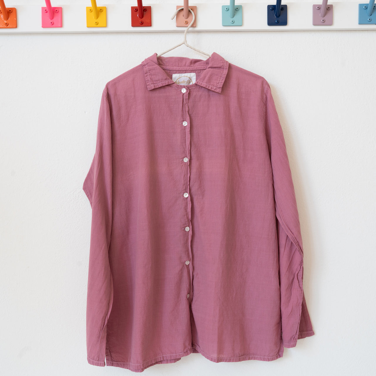 Auntie Oti Button Shirt: Mauve