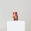 Jo Ann Williams Textured Small Footed Vessel: Orange + Pewter Green