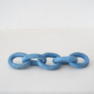 Vivian Pastor Ceramic 5 Link Chain: Blue