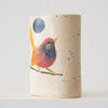 Jo Ann Williams Painted Bird Vase: Orange + Red + Blue