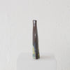 Jo Ann Williams Flat Textured Bottle / Vase: Chocolate, Yellow + Teal
