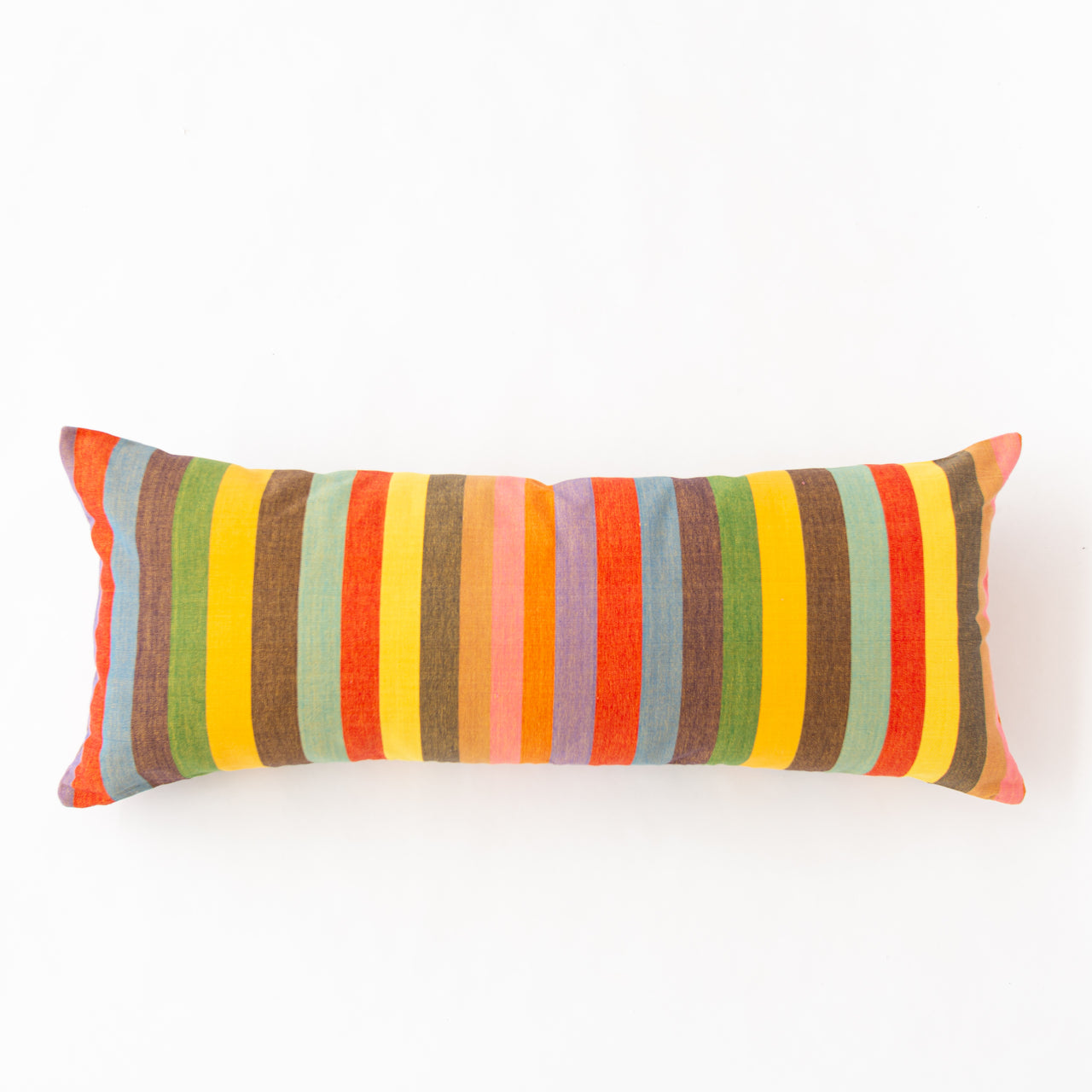 Garza Marfa Cotton 14" x 34" Bolster: Fiesta Stripe