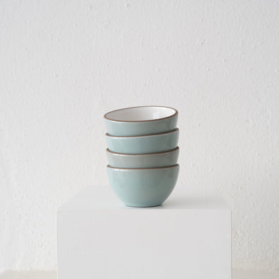 Heath Plaza Dessert Bowl - Opaque White + Nimbus