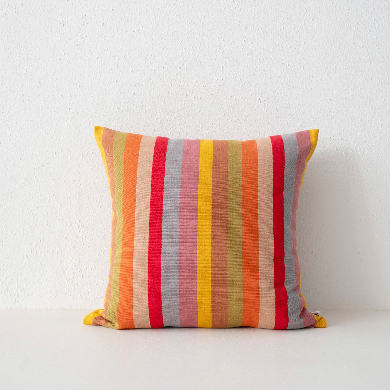 Garza Marfa Cotton 20" x 20" Pillow: Mauve Stripe