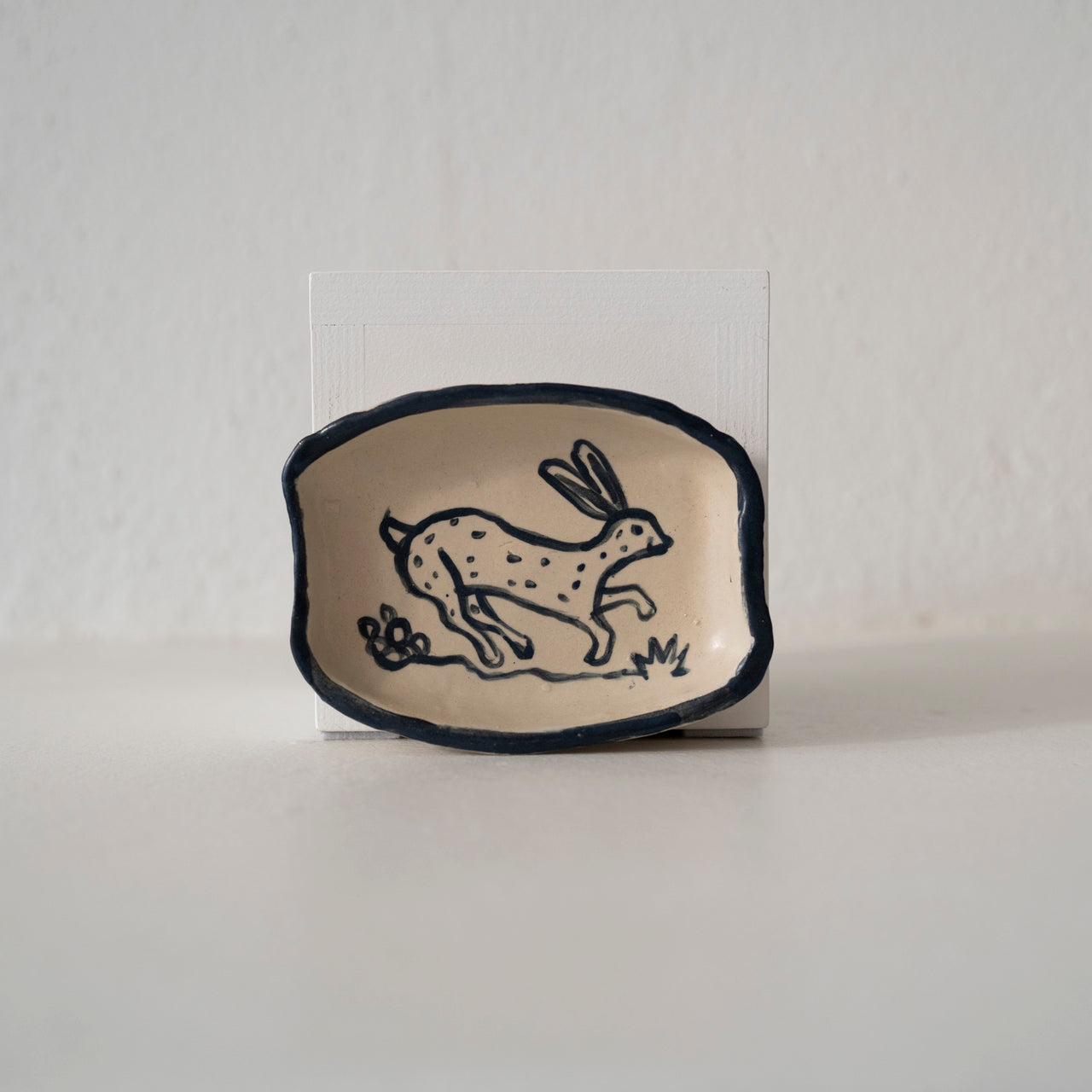 Malinda Beeman 6" Rectangular Bowl: Jackrabbit