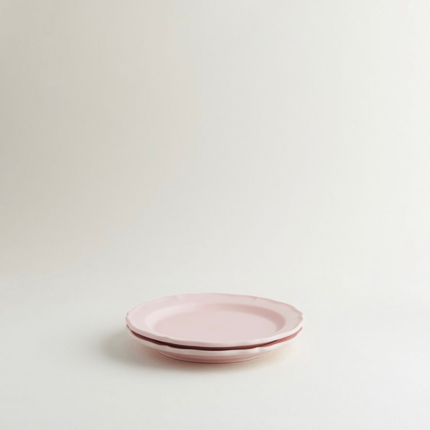 R+D LAB Festone Small Flat Plate in Cameo Pink - Set of 2