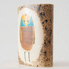 Jo Ann Williams Painted Bird Vase: Tricolor Owl