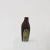Jo Ann Williams Flat Textured Bottle / Vase: Chocolate, Yellow + Teal