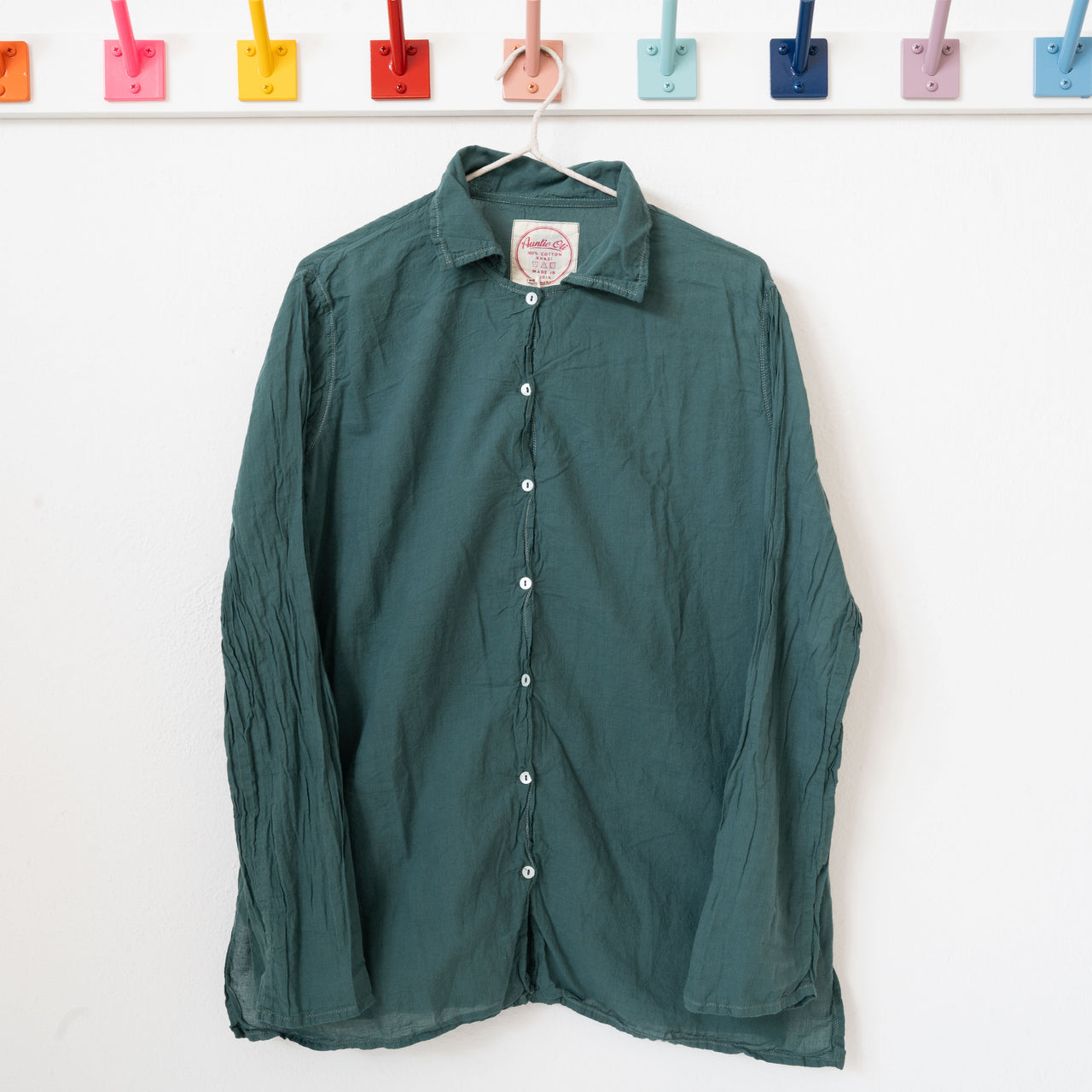Auntie Oti Button Shirt: Jade