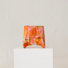 Jo Ann Williams Textured Small Footed Vessel: Orange, Yellow + Cobalt