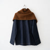 Proche Denim Barn Jacket with Removable Boucle Scarf