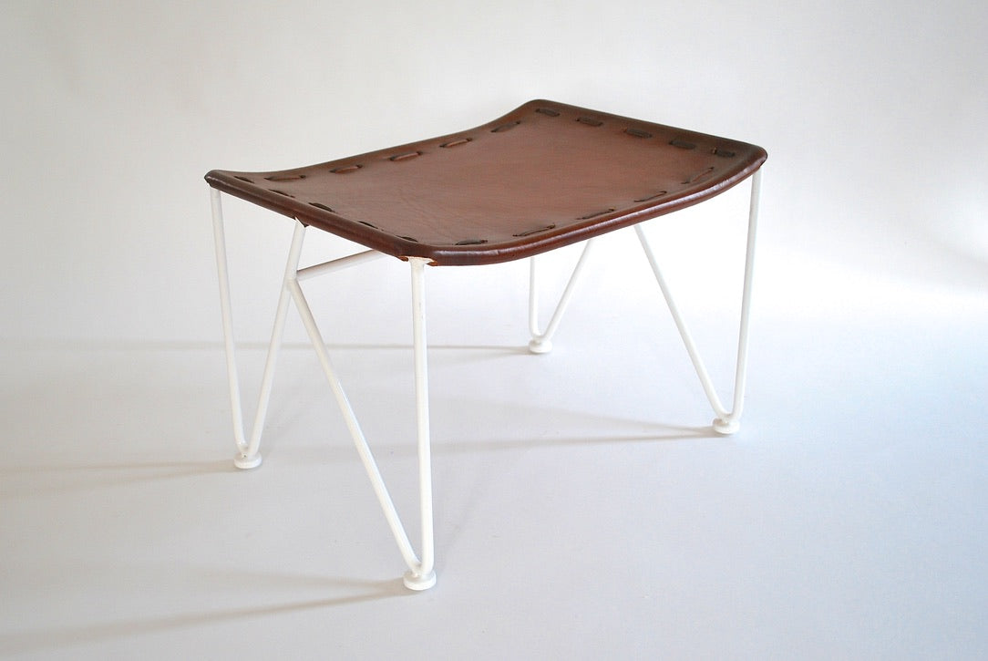 Saddle Leather Ottoman