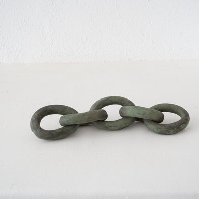 Vivian Pastor Ceramic 5 Link Chain: Olive